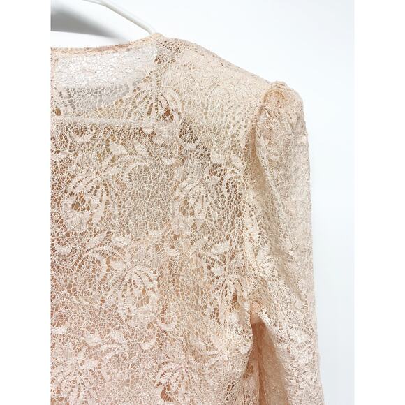 Vintage Ricki Lang for Nuit Prom Dance Party Lace Dress Sheer Skirt Size 4 - Picture 6 of 6